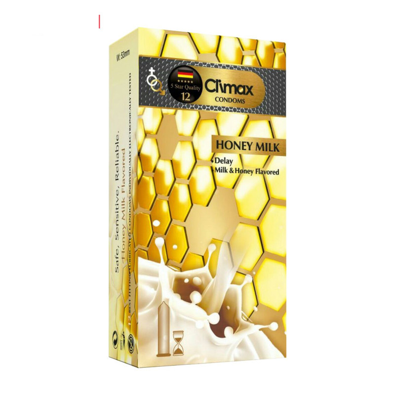 کاندوم کلایمکس مدل Honey milk بسته 12 عددی به همراه کاندوم مدل Gift کاندوم کلایمکس مدل Honey milk بسته 12 عددی به همراه کاندوم مدل Gift