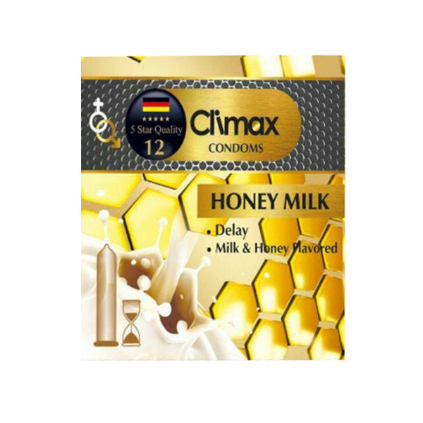 کاندوم کلایمکس مدل 12 honey milk بسته 3 عددی کاندوم کلایمکس مدل 12 honey milk بسته 3 عددی