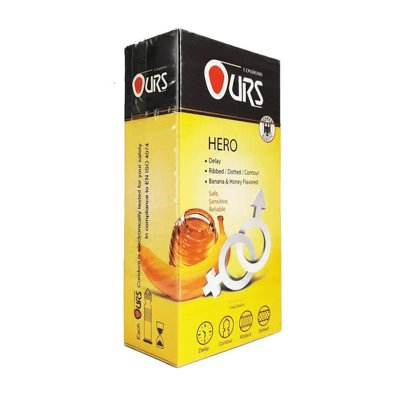 کاندوم اورز مدل HERO بسته 12 عددی به همراه کاندوم اورز مدل Sensitive بسته 3 عددی کاندوم اورز مدل HERO بسته 12 عددی به همراه کاندوم اورز مدل Sensitive بسته 3 عددی