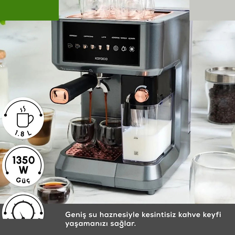 اسپرسو ساز 1800 میلیلیتر کاراجا مدل MyCaffe Barista S10 اسپرسو ساز 1800 میلیلیتر کاراجا مدل MyCaffe Barista S10