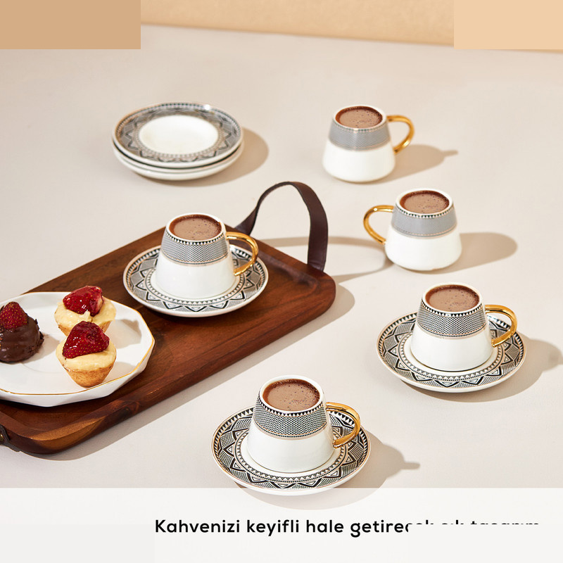 سرویس قهوه خوری 12 پارچه کاراجا مدل Globe Kahve سرویس قهوه خوری 12 پارچه کاراجا مدل Globe Kahve