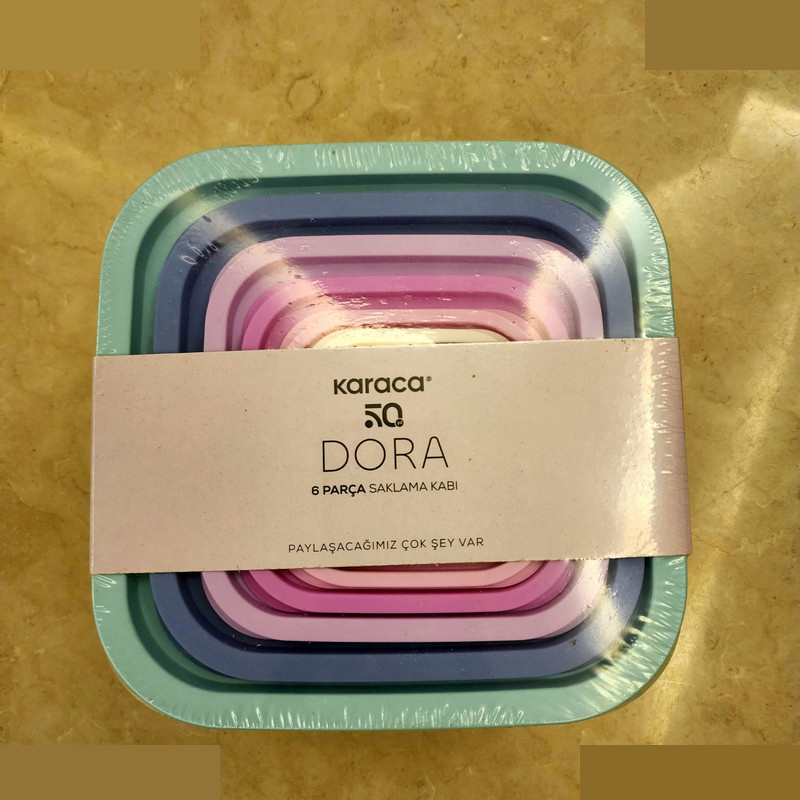 ظروف نگهدارنده کاراجا مدل Dora بسته 6 عددی ظروف نگهدارنده کاراجا مدل Dora بسته 6 عددی