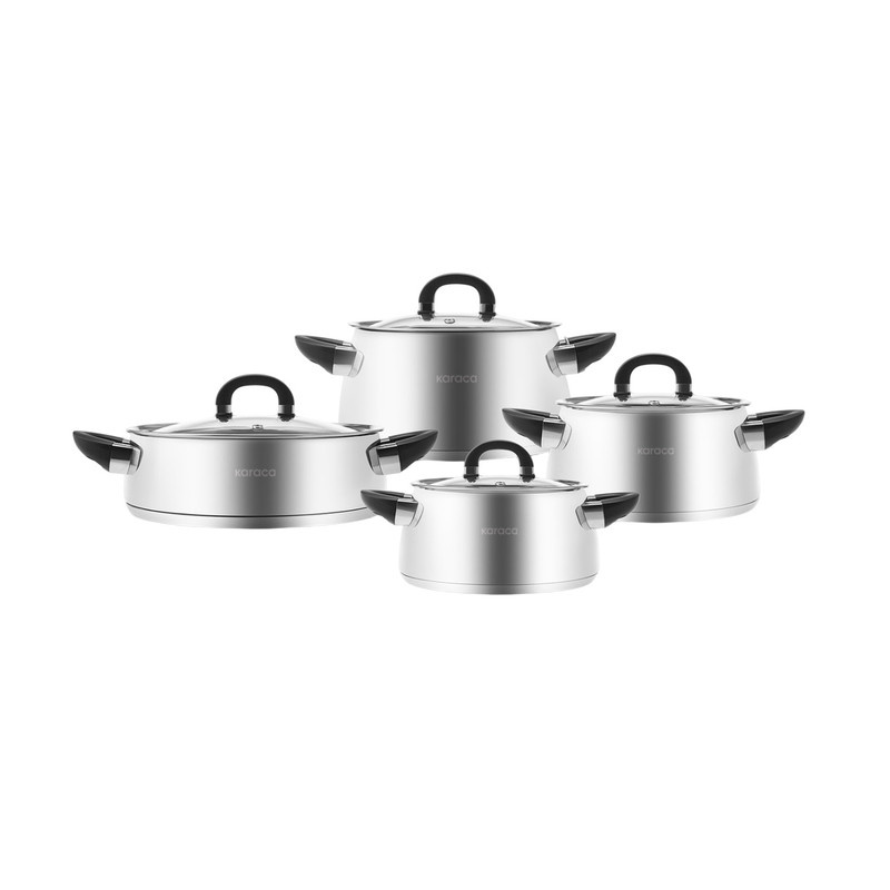 سرویس قابلمه استیل 8 پارچه کاراجا مدل Tokyo New PowerSteel سرویس قابلمه استیل 8 پارچه کاراجا مدل Tokyo New PowerSteel