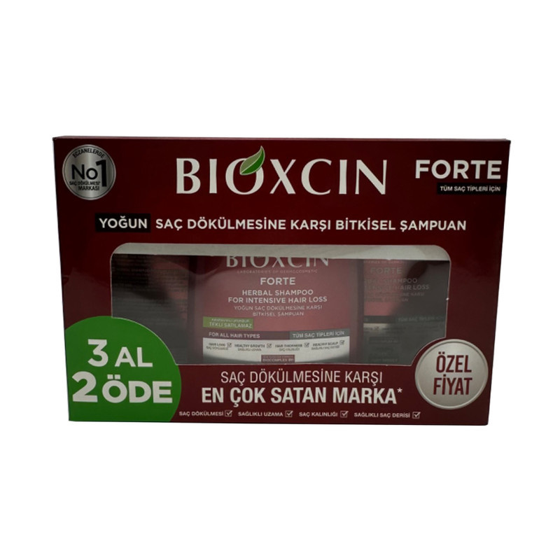 شامپو ضد ریزش مو بیوکسین مدل FORTE حجم 300 میلی لیتر بسته 3 عددی شامپو ضد ریزش مو بیوکسین مدل FORTE حجم 300 میلی لیتر بسته 3 عددی