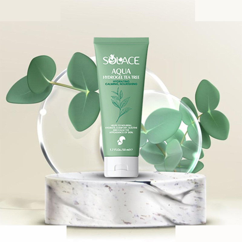 ژل آبرسان صورت گردن سولس مدل ژل آبرسان Aqua Hydrogel Tea Tree حجم 50 میلیلیتر ژل آبرسان صورت گردن سولس مدل ژل آبرسان Aqua Hydrogel Tea Tree حجم 50 میلیلیتر