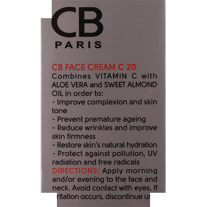 کرم روشن کننده سی بی پاریس مدل C 20 حجم 30 میلی لیتر کرم روشن کننده سی بی پاریس مدل C 20 حجم 30 میلی لیتر