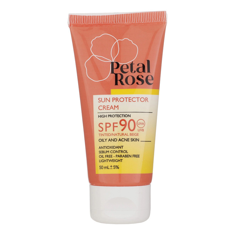 کرم ضد آفتاب رنگی پتال رز SPF 90 مدل 01 مناسب پوست های چرب حجم 50 میلیلیتر کرم ضد آفتاب رنگی پتال رز SPF 90 مدل 01 مناسب پوست های چرب حجم 50 میلیلیتر