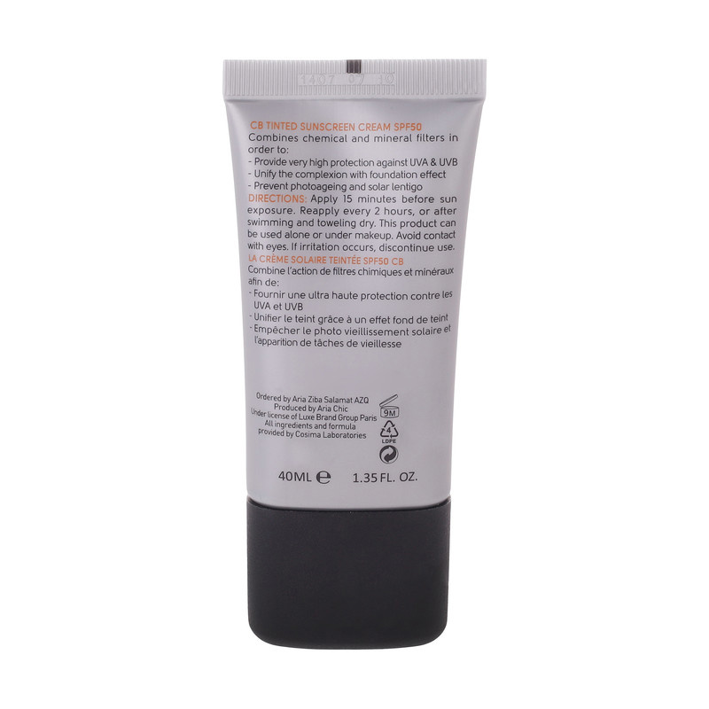 کرم ضد آفتاب رنگی سی بی پاریس SPF 50 مدل 01 مناسب پوست های چرب حجم 40 میلیلیتر کرم ضد آفتاب رنگی سی بی پاریس SPF 50 مدل 01 مناسب پوست های چرب حجم 40 میلیلیتر