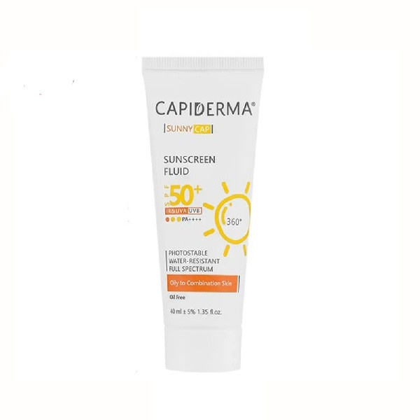 کرم ضد آفتاب بدون رنگ کپیدرما SPF 50 مدل CAP مناسب پوست های مختلط تا چرب حجم 40 میلیلیتر کرم ضد آفتاب بدون رنگ کپیدرما SPF 50 مدل CAP مناسب پوست های مختلط تا چرب حجم 40 میلیلیتر