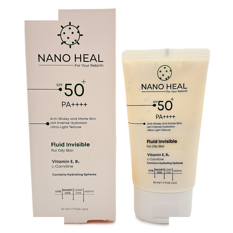 فلوئید ضد آفتاب نانوهیل SPF 50 مدل 002 محافظ UVA UVB مناسب برای پوست های چرب حجم 50 میلیلیتر فلوئید ضد آفتاب نانوهیل SPF 50 مدل 002 محافظ UVA UVB مناسب برای پوست های چرب حجم 50 میلیلیتر