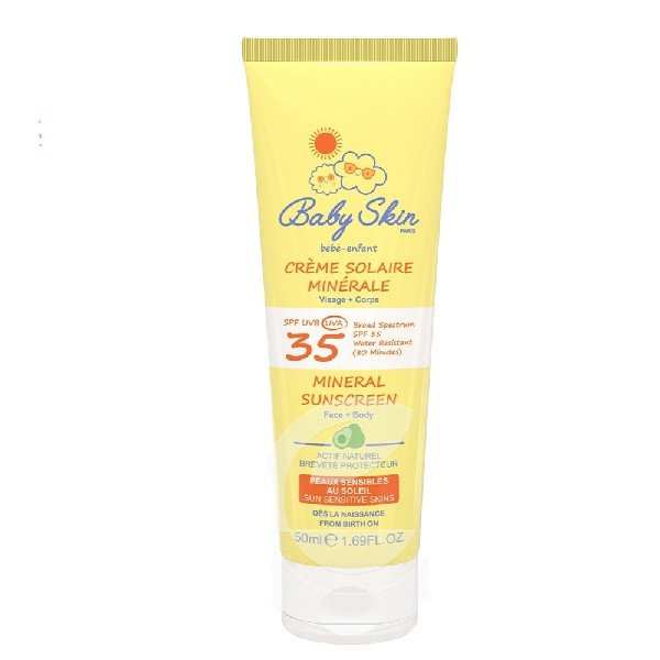 کرم ضد آفتاب کودک بیبی اسکین مدل spf 35 حجم 50 میلی لیتر کرم ضد آفتاب کودک بیبی اسکین مدل spf 35 حجم 50 میلی لیتر