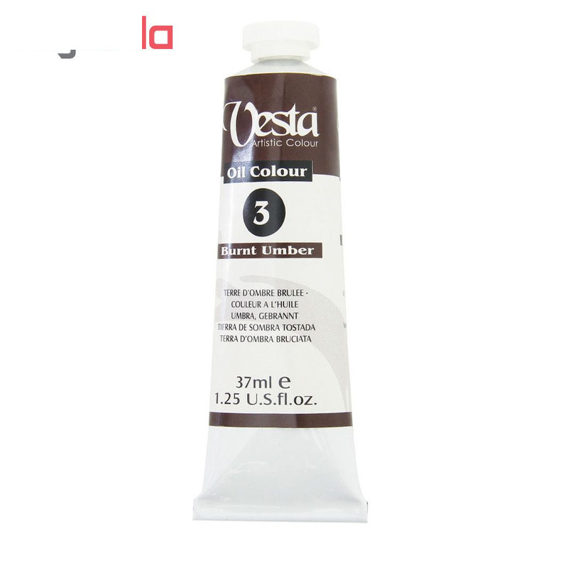 رنگ روغن وستا مدل Burnt Umber 3 حجم 37 میلی لیتر رنگ روغن وستا مدل Burnt Umber 3 حجم 37 میلی لیتر