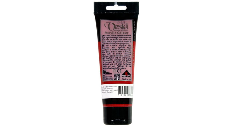 رنگ اکریلیک وستا مدل 06 Cadmium Red Deep Hue حجم 75 میلی لیتر رنگ اکریلیک وستا مدل 06 Cadmium Red Deep Hue حجم 75 میلی لیتر