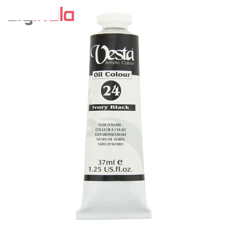 رنگ روغن وستا مدل Ivory Black 24 حجم 37 میلی لیتر رنگ روغن وستا مدل Ivory Black 24 حجم 37 میلی لیتر
