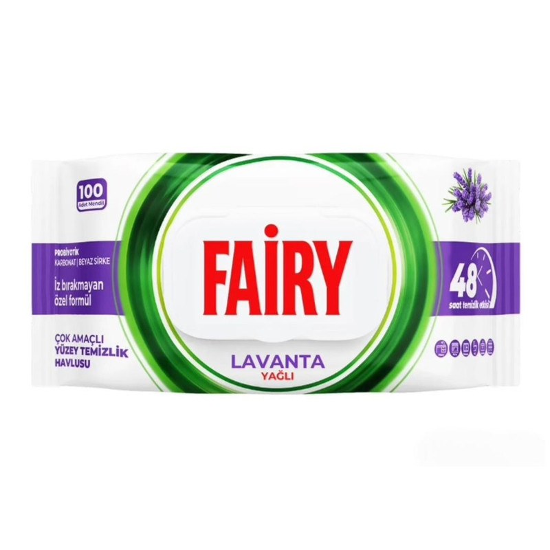 دستمال مرطوب فیری مدل Lavanta بسته 100 عددی دستمال مرطوب فیری مدل Lavanta بسته 100 عددی