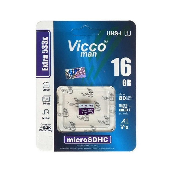 کارت حافظه ویکومن مدل microSDXC 533x ظرفیت 16 گیگابایت کارت حافظه ویکومن مدل microSDXC 533x ظرفیت 16 گیگابایت