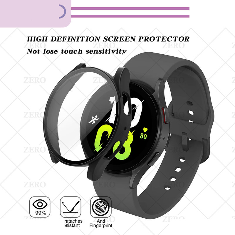 کاور زیرو مدل PC-Bumper-ZR مناسب برای ساعت هوشمند سامسونگ Galaxy Watch 5 40mm به همراه محافظ صفحه نمایش