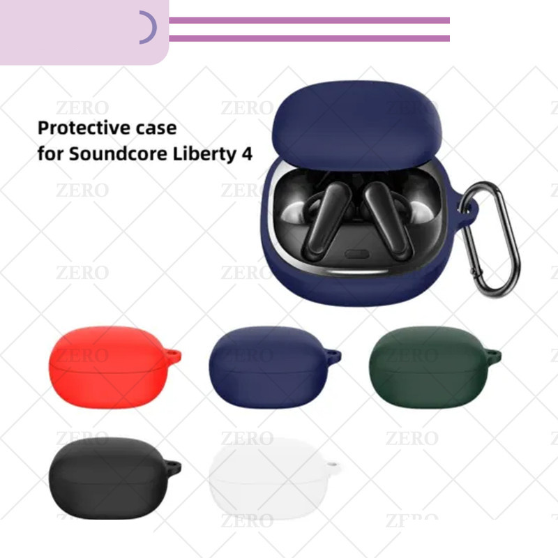 کاور زیرو مدل Silicon-ZR مناسب برای کیس هدفون بی سیم انکر Soundcore Liberty 4 کاور زیرو مدل Silicon-ZR مناسب برای کیس هدفون بی سیم انکر Soundcore Liberty 4