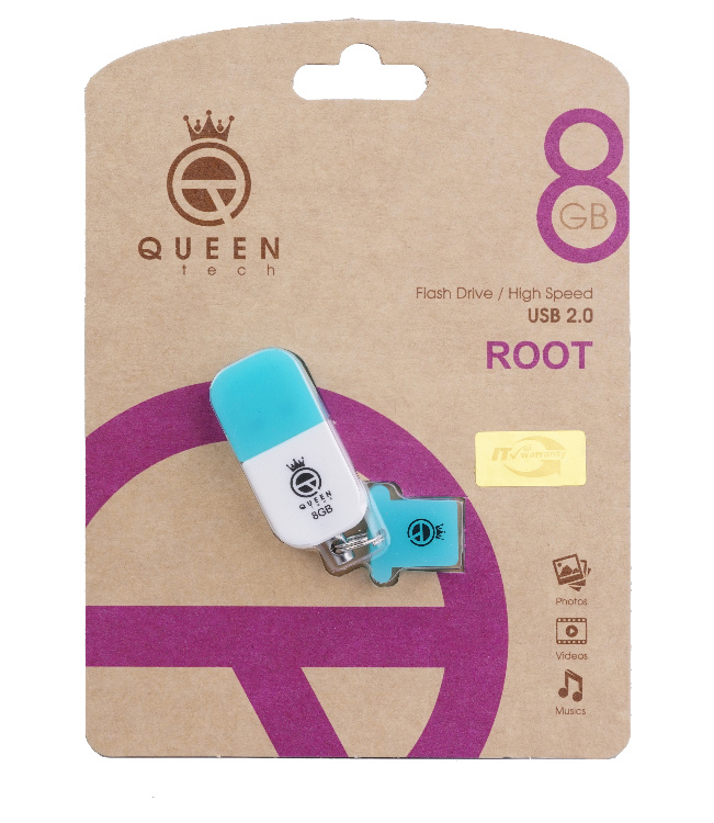 فلش مموری کویین تک مدل ROOT ظرفیت 8گیگابایت فلش مموری کویین تک مدل ROOT ظرفیت 8گیگابایت