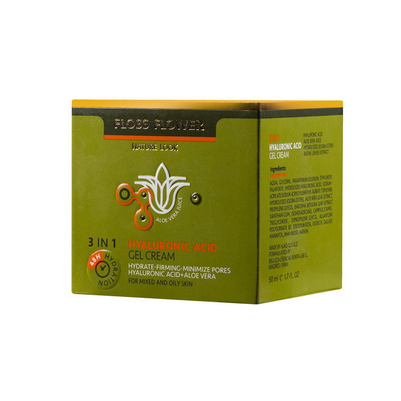 کرم ژل مرطوب کننده و آبرسان فلوس فلاور مدل هیالورونیک آلوورا وزن 50 گرم کرم ژل مرطوب کننده و آبرسان فلوس فلاور مدل هیالورونیک آلوورا وزن 50 گرم