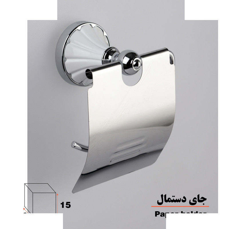 پایه رول دستمال کاغذی دلفین مدل 22 W پایه رول دستمال کاغذی دلفین مدل 22 W