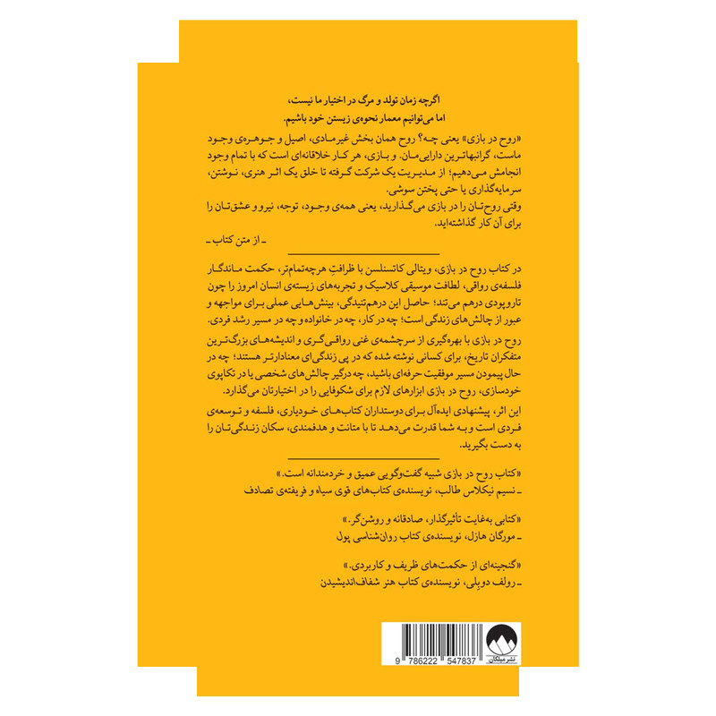 کتاب روح در بازی اثر ویتالی کاتسنلسن ترجمه الیاس تقوی و شبنم درویش نشر میلکان کتاب روح در بازی اثر ویتالی کاتسنلسن ترجمه الیاس تقوی و شبنم درویش نشر میلکان