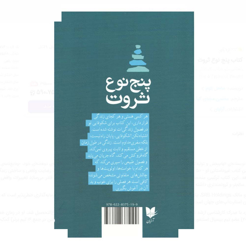 کتاب پنج نوع ثروت اثر ساحل بلوم ترجمه محسن مجدی کیا انتشارات آرایان کتاب پنج نوع ثروت اثر ساحل بلوم ترجمه محسن مجدی کیا انتشارات آرایان
