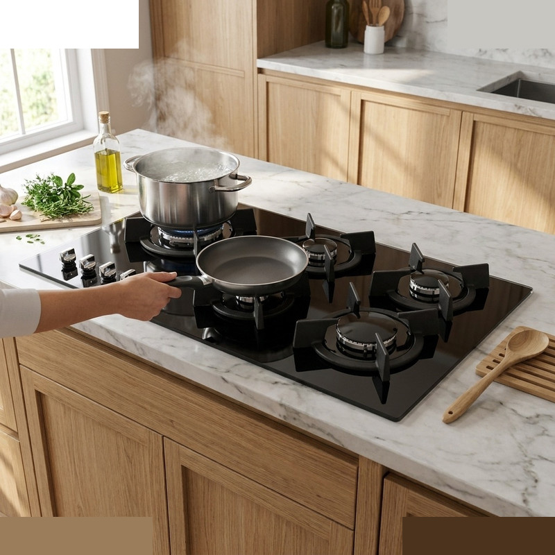 اجاق گاز صفحه ای پنج شعله استیل البرز مدل G-5907 اجاق گاز صفحه ای پنج شعله استیل البرز مدل G-5907