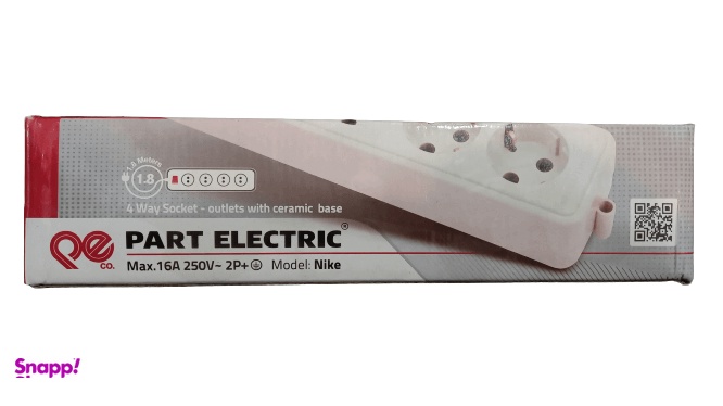 چند راهی پارت الکتریک کابل 1٫8 متری مدل نیک سرامیکی چند راهی پارت الکتریک کابل 1٫8 متری مدل نیک سرامیکی