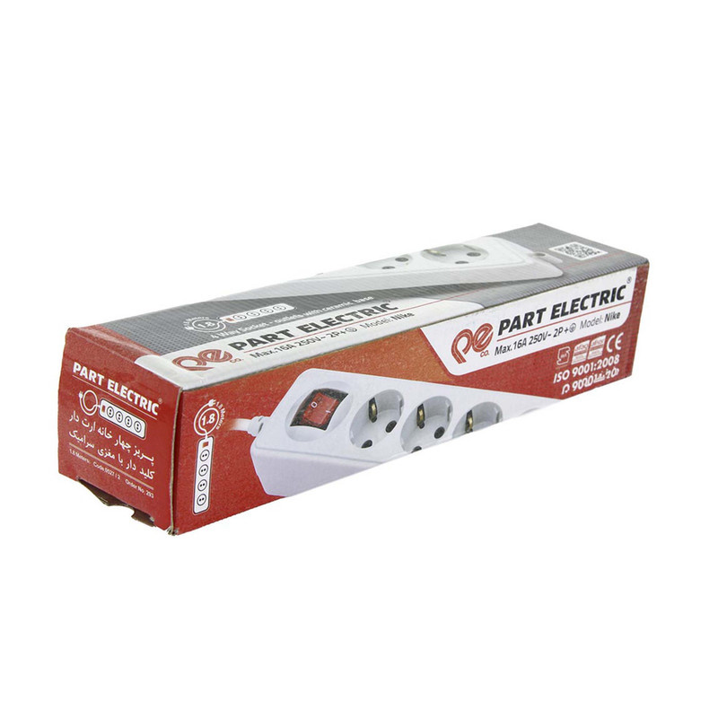 چندراهی برق پارت الکتریک مدل CERAMIC-293-1.8m چندراهی برق پارت الکتریک مدل CERAMIC-293-1.8m