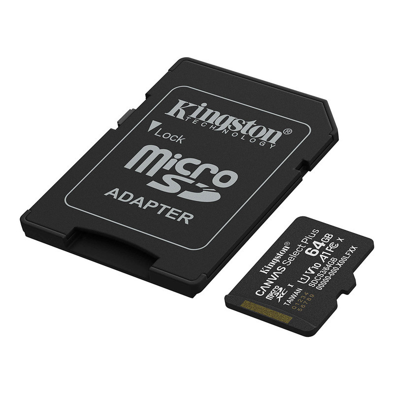 کارت حافظه microSDXC کینگستون مدل CANVAS کلاس 10 استاندارد UHS-I U1 سرعت 100MBps ظرفیت 64 گیگابایت به همراه تبدیل SD کارت حافظه microSDXC کینگستون مدل CANVAS کلاس 10 استاندارد UHS-I U1 سرعت 100MBps ظرفیت 64 گیگابایت به همراه تبدیل SD