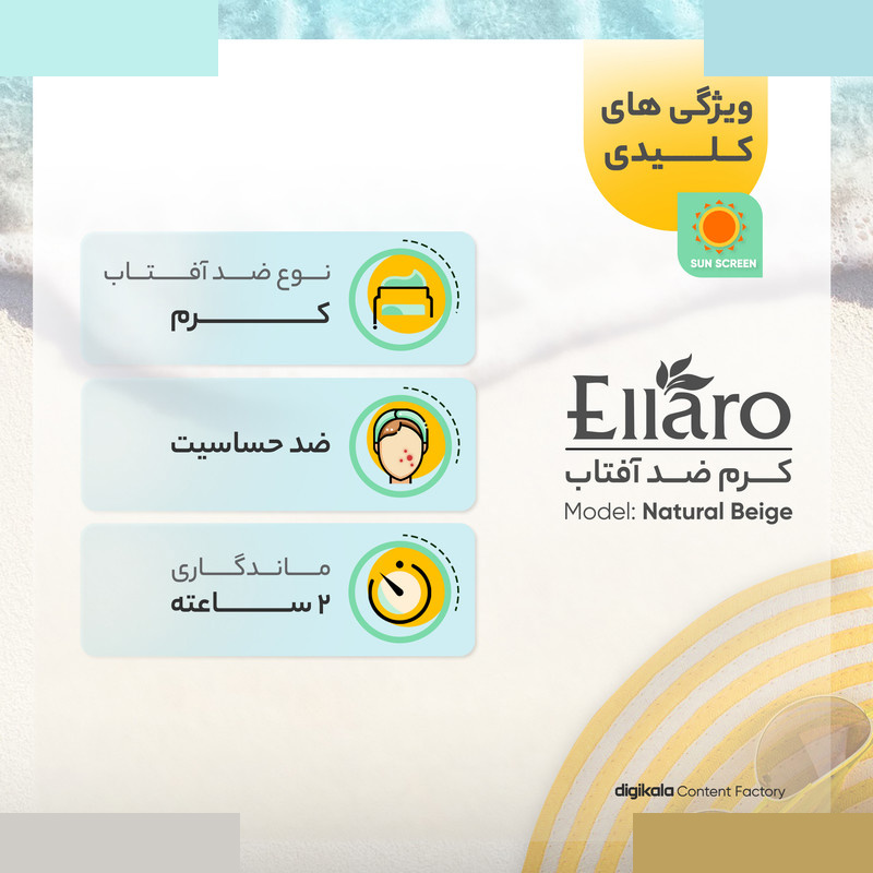 کرم ضد آفتاب رنگی الارو SPF30 سری Foundation Effect مدل Natural Beige حجم 40 میلی لیتر کرم ضد آفتاب رنگی الارو SPF30 سری Foundation Effect مدل Natural Beige حجم 40 میلی لیتر