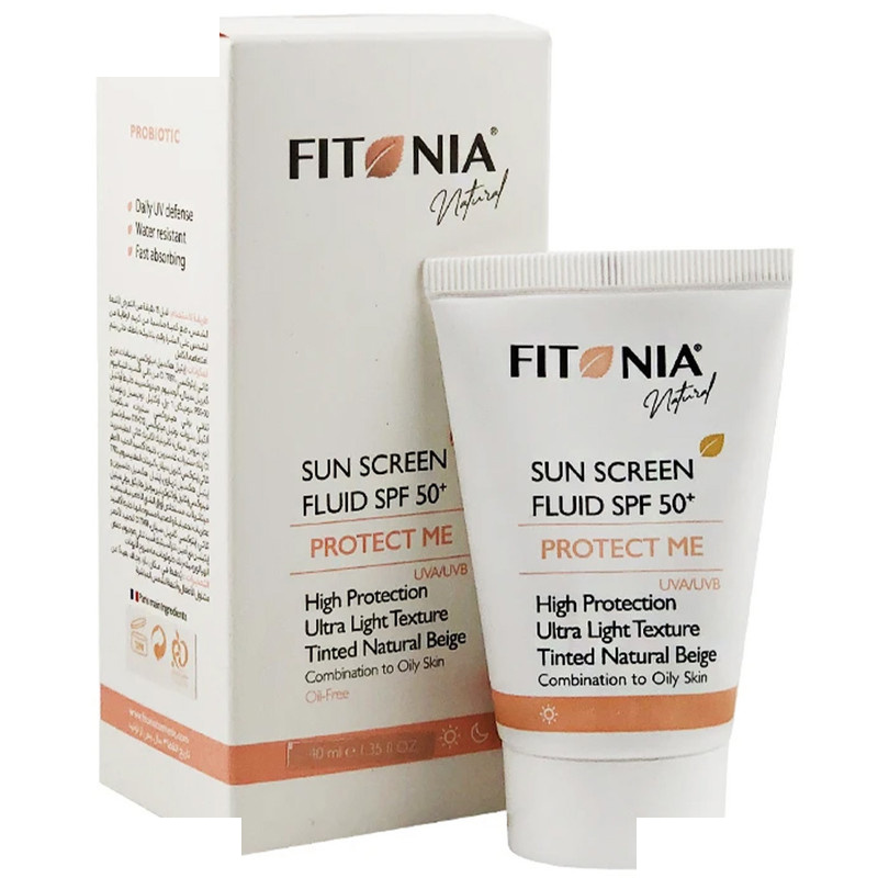فلوئید ضد آفتاب رنگی صورت فیتونیا spf 50 مدل protect me مناسب پوست چرب و مختلط حجم 40 میلی لیتر فلوئید ضد آفتاب رنگی صورت فیتونیا spf 50 مدل protect me مناسب پوست چرب و مختلط حجم 40 میلی لیتر