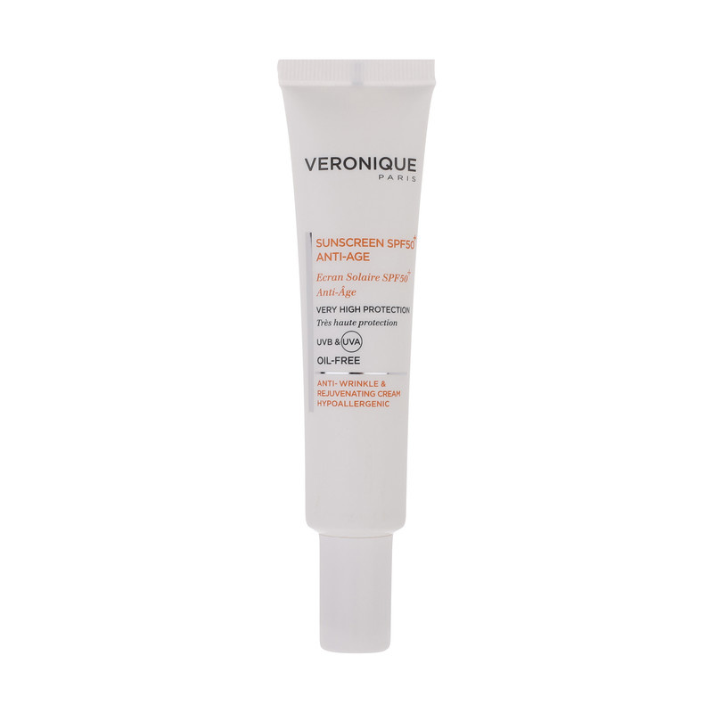کرم ضد آفتاب بدون رنگ ورونیک SPF50 مدل Anti Age محافظ UVA وUVBو مناسب پوست چرب حجم 40 میلی لیتر کرم ضد آفتاب بدون رنگ ورونیک SPF50 مدل Anti Age محافظ UVA وUVBو مناسب پوست چرب حجم 40 میلی لیتر