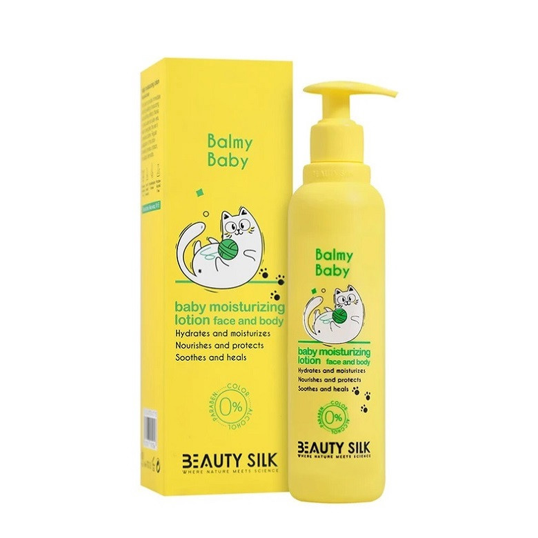 لوسیون صورت و بدن کودک بیوتی سیلک مدل moisturizing حجم 200 میلی لیتر