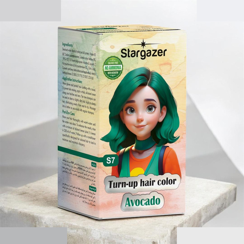 شامپو رنگ مو استارگیزر مدل S7 رنگ سبز حجم 150 میلی لیتر شامپو رنگ مو استارگیزر مدل S7 رنگ سبز حجم 150 میلی لیتر
