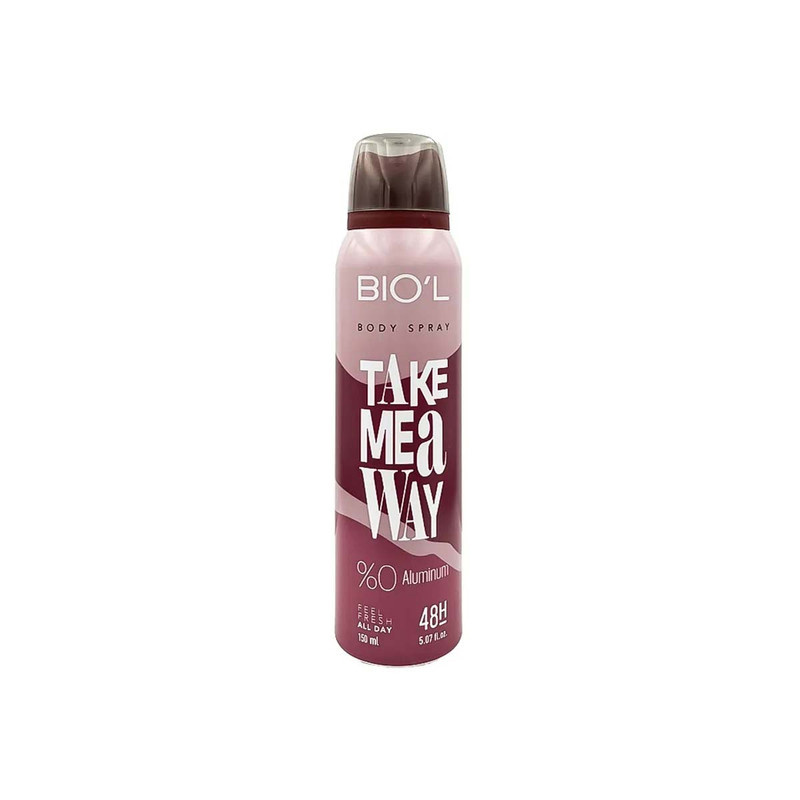 اسپری بدن مردانه بیول مدل TAKE ME AWAY حجم 150 میلی لیتر اسپری بدن مردانه بیول مدل TAKE ME AWAY حجم 150 میلی لیتر