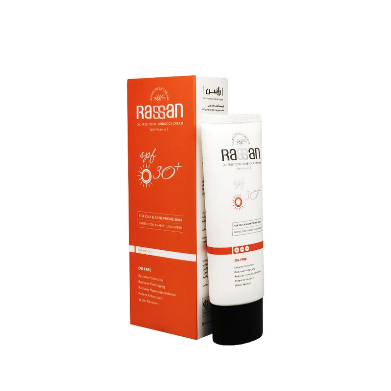 کرم ضد آفتاب بدون رنگ راسن SPF 30 مدل potent مناسب پوست های چرب حجم 40 میلی لیتر کرم ضد آفتاب بدون رنگ راسن SPF 30 مدل potent مناسب پوست های چرب حجم 40 میلی لیتر