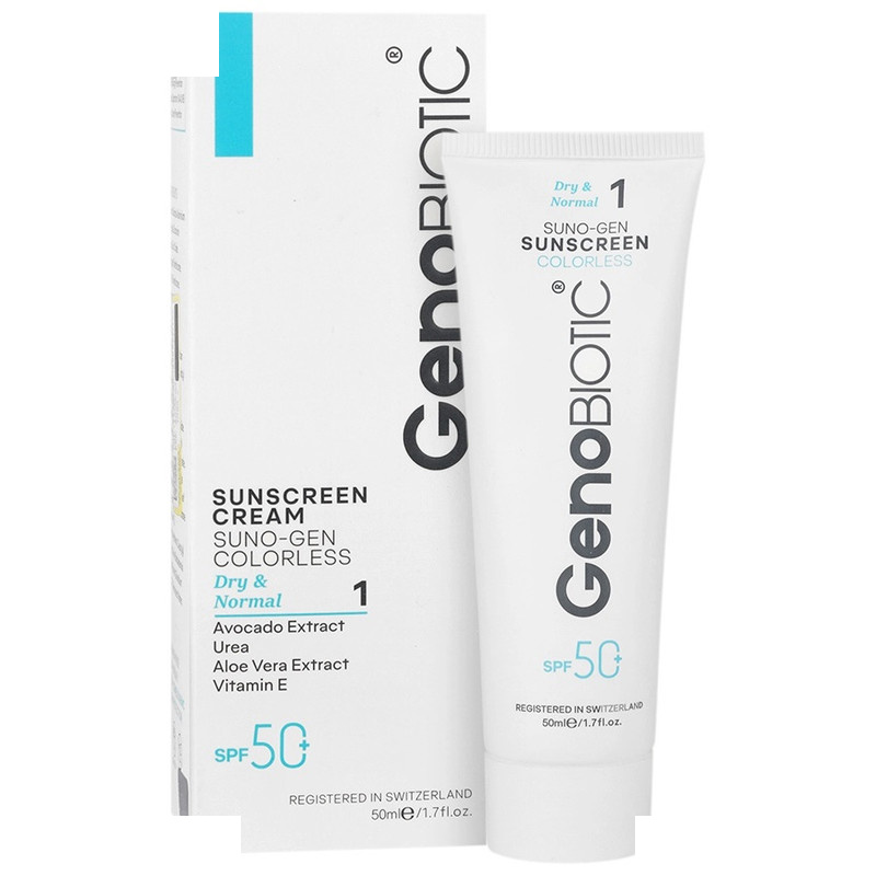 کرم ضد آفتاب بیرنگ دست و صورت ژنوبایوتیک SPF 50 مدل SUNO-GEN-Dحجم 50 میلی لیتر کرم ضد آفتاب بیرنگ دست و صورت ژنوبایوتیک SPF 50 مدل SUNO-GEN-Dحجم 50 میلی لیتر