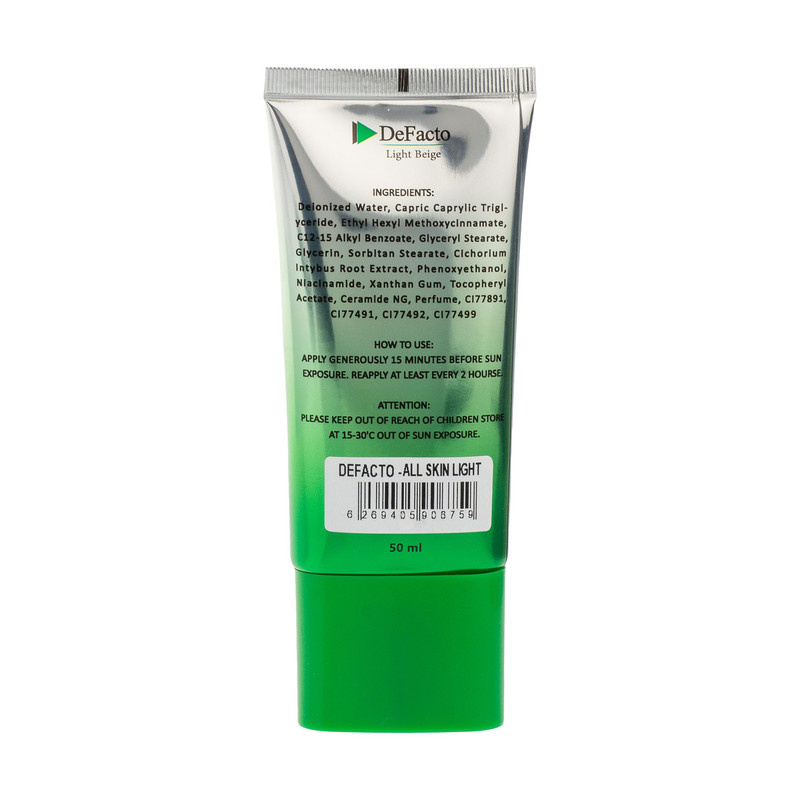 کرم ضد آفتاب رنگی صورت دیفکتو SPF 50 مدل LBمناسب برای انواع پوست حجم 50 میلیلیتر کرم ضد آفتاب رنگی صورت دیفکتو SPF 50 مدل LBمناسب برای انواع پوست حجم 50 میلیلیتر