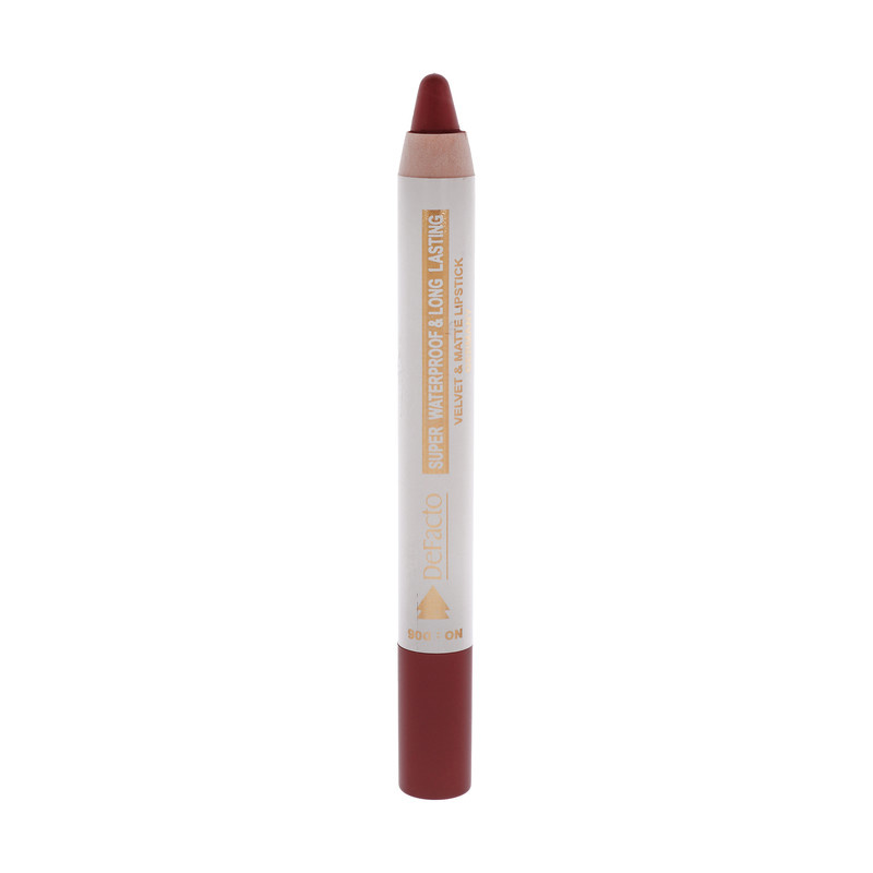 رژ لب مدادی مات دیفکتو مدل Waterproof شماره 6 رژ لب مدادی مات دیفکتو مدل Waterproof شماره 6