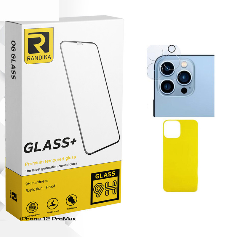 محافظ پشت گوشی راندیکا مدل Glass FLL مناسب برای گوشی موبایل اپل iPhone 12 ProMax به همراه محافظ لنز دوربین محافظ پشت گوشی راندیکا مدل Glass FLL مناسب برای گوشی موبایل اپل iPhone 12 ProMax به همراه محافظ لنز دوربین