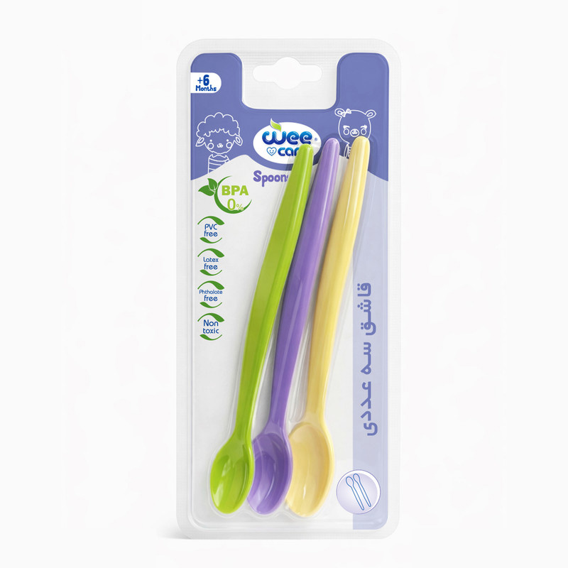 قاشق کودک وی کر مدل Wee Care-U123 بسته 3 عددی قاشق کودک وی کر مدل Wee Care-U123 بسته 3 عددی
