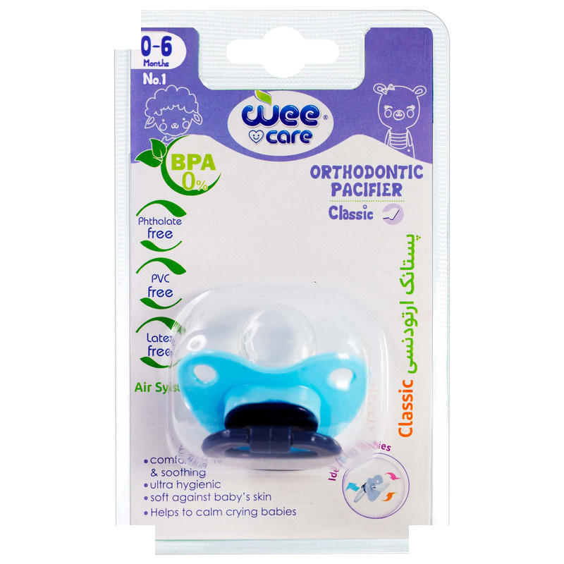 پستانک ارتودنسی وی کر مدل دسته دار کلاسیک مات کد P118