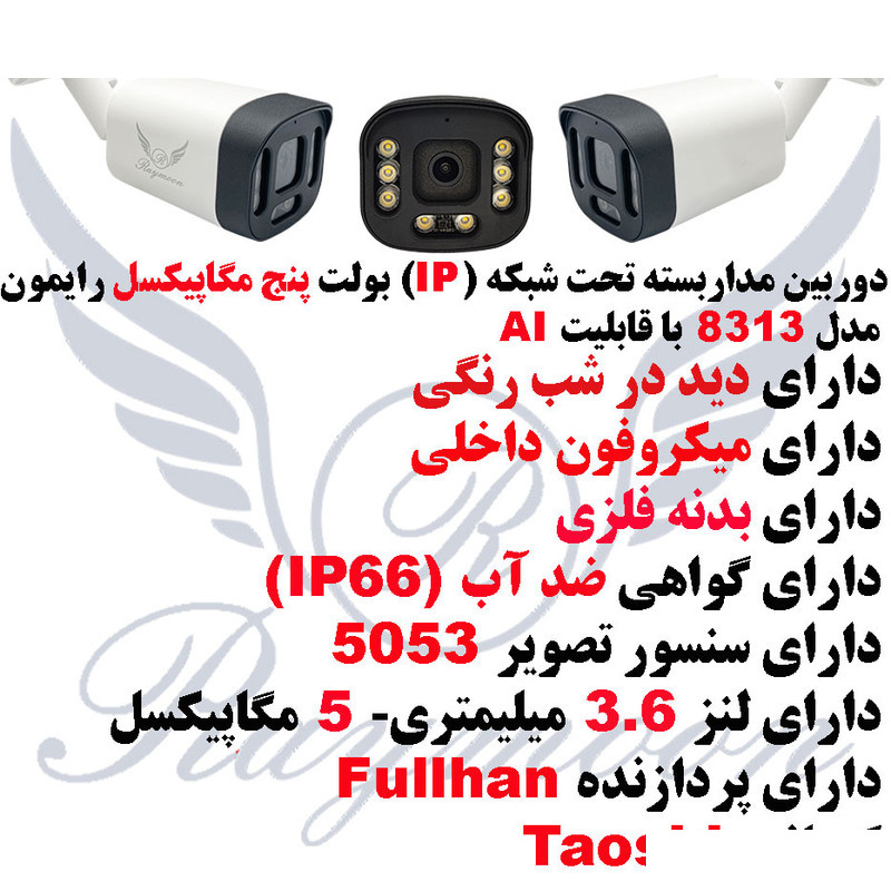 دوربین مداربسته تحت شبکه رایمون مدل 5MP-8313-IP-AI دوربین مداربسته تحت شبکه رایمون مدل 5MP-8313-IP-AI