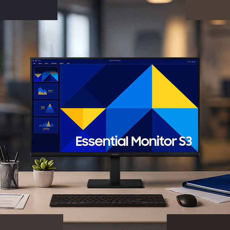 مانیتور 27 اینچ سامسونگ مدل Essential Monitor S3 S30GD LS27D300GAMXUE مانیتور 27 اینچ سامسونگ مدل Essential Monitor S3 S30GD LS27D300GAMXUE