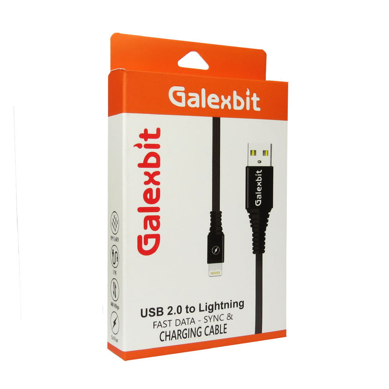 کابل تبدیل USB به لایتنینگ گلکسبیت مدل کنفی طول 1 متر کابل تبدیل USB به لایتنینگ گلکسبیت مدل کنفی طول 1 متر