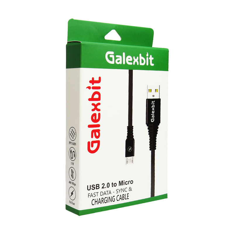 کابل تبدیل USB به microusb گلکسبیت مدل کنفی طول 1 متر کابل تبدیل USB به microusb گلکسبیت مدل کنفی طول 1 متر