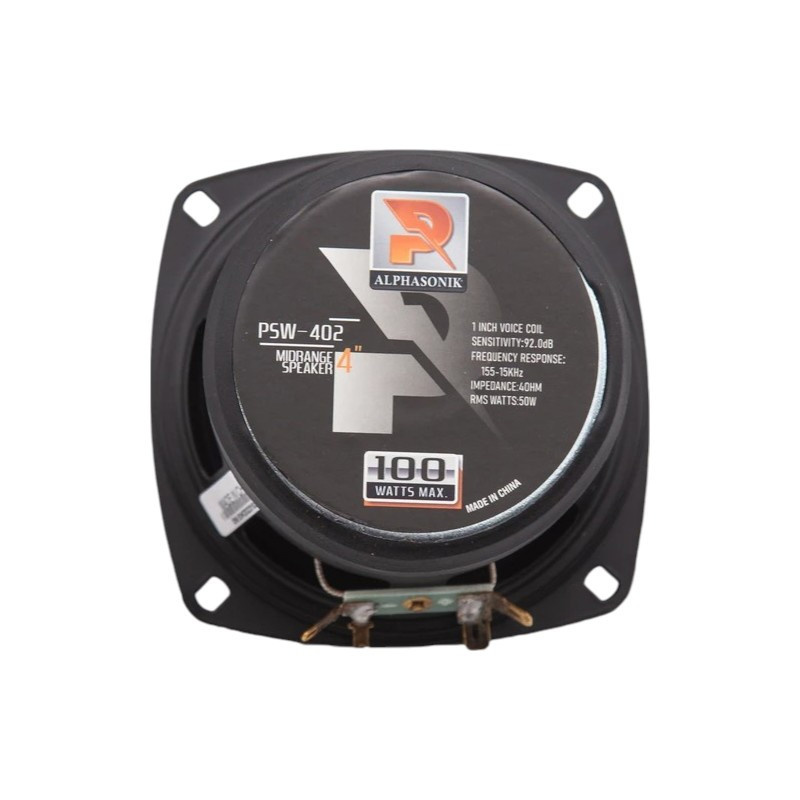 میدرنج درب جلو راست خودرو آلفاسونیک مدل PSW-402 سایز 4 اینچ بسته دو عددی