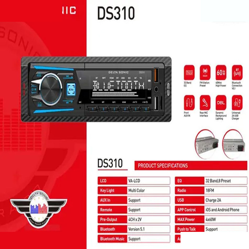 پخش کننده خودرو دلتا سونیک مدل DS310 پخش کننده خودرو دلتا سونیک مدل DS310